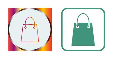 icono de vector de bolsa de compras única