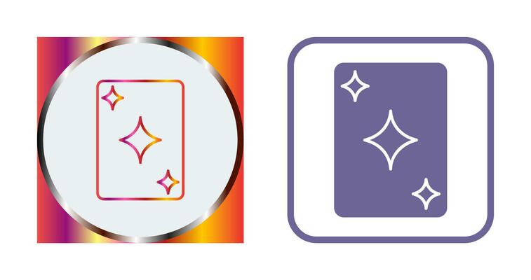 Unique Card Vector Icon
