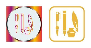 Unique Writing Equipment Vector Icon