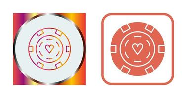 Unique Poker Chips Vector Icon