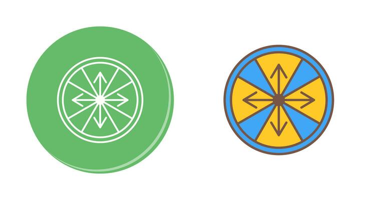 Roulette with Arrow Vector Icon