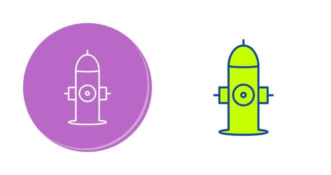 icono de vector de hidrante único