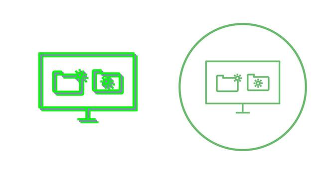 Unique Corrupted Data Vector Icon