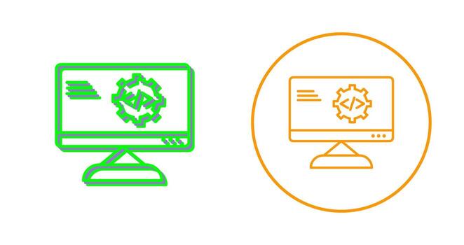 Unique Code Optimization Vector Icon