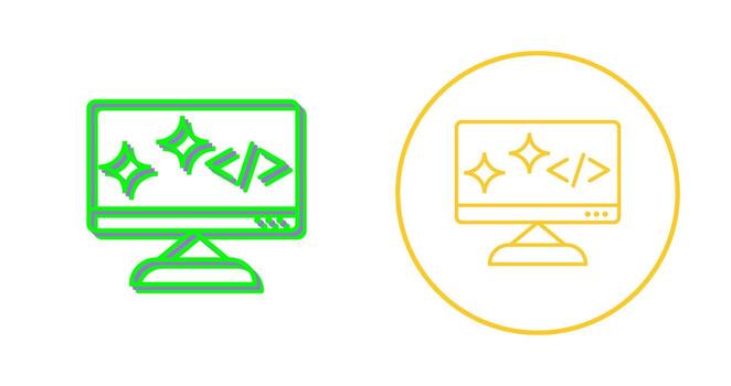 Unique Clean Code Vector Icon