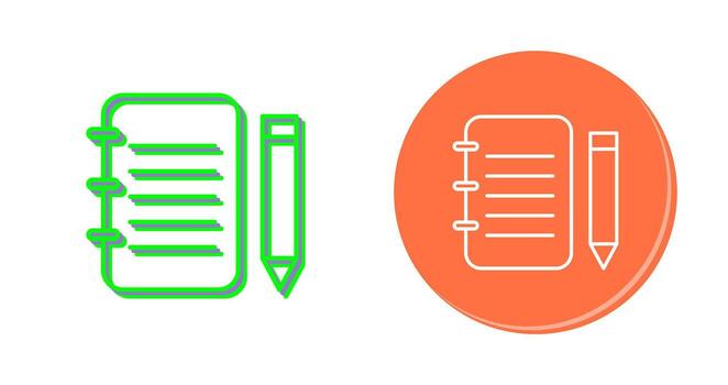Unique Notepad Vector Icon