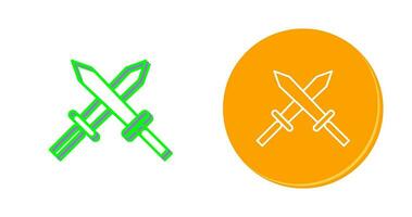 Unique Two Swords Vector Icon