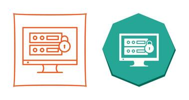 icono de vector de seguridad de datos único