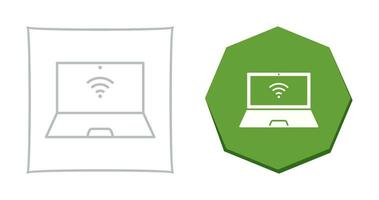 Unique Connected Laptop Vector Icon