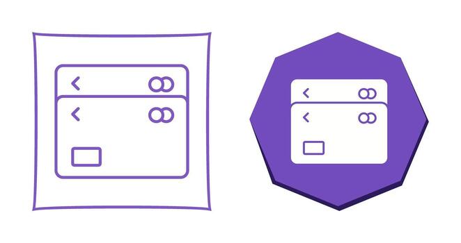 único icono de vector de múltiples tarjetas