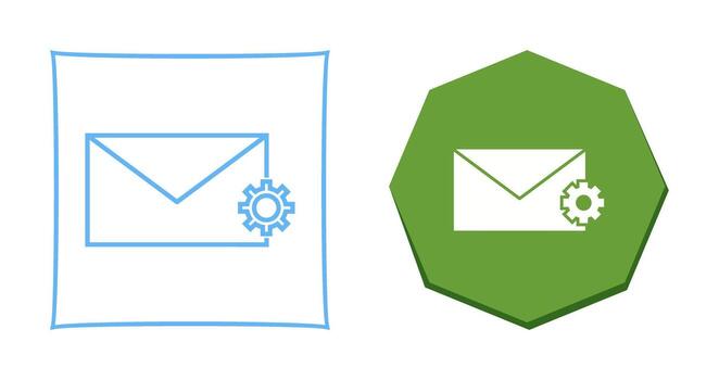 Unique Message Settings Vector Icon