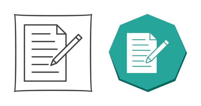 icono de vector de documento de edición único
