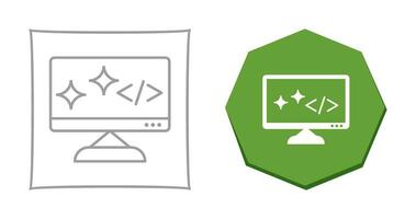 Unique Clean Code Vector Icon