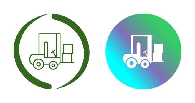 icono de vector de carretilla elevadora