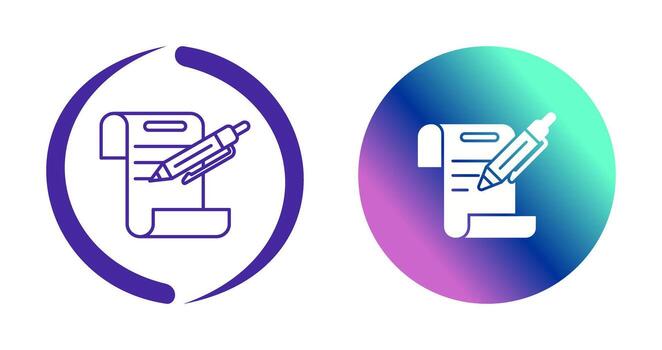 icono de vector de contrato