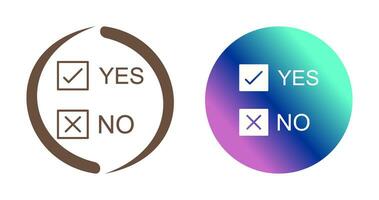 Yes No Option Vector Icon