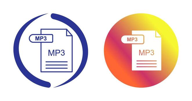 icono de vector de mp3