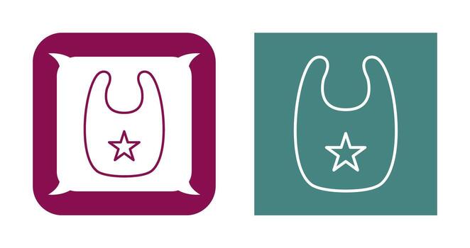 babero, vector, icono vector