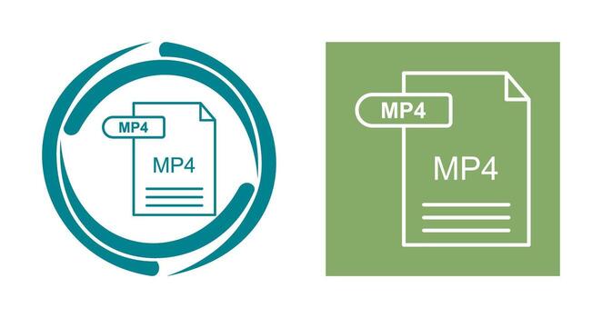 icono de vector de mp4