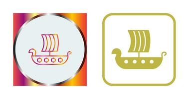 Viking Ship Vector Icon