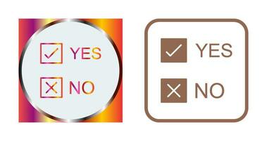 Yes No Option Vector Icon