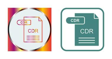 icono de vector de cdr