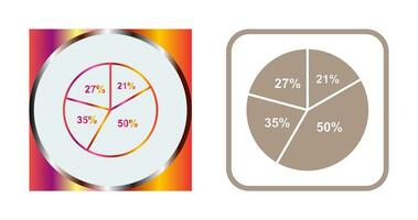 icono de vector de gráfico circular