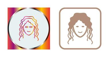 Hair Curly Vector Icon