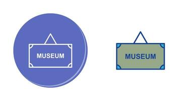 icono de vector de etiqueta de museo