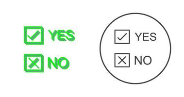 Yes No Option Vector Icon