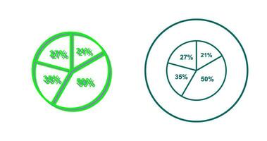 icono de vector de gráfico circular