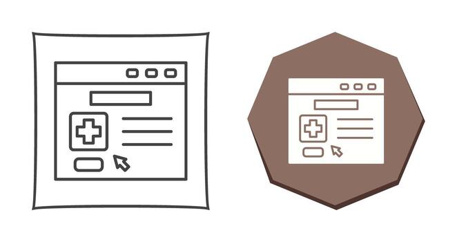 icono de vector de navegador
