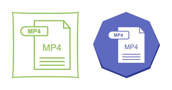 icono de vector de mp4