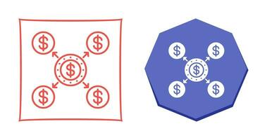 icono de vector de distribución