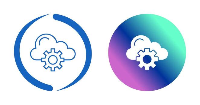 icono de vector de computación en la nube