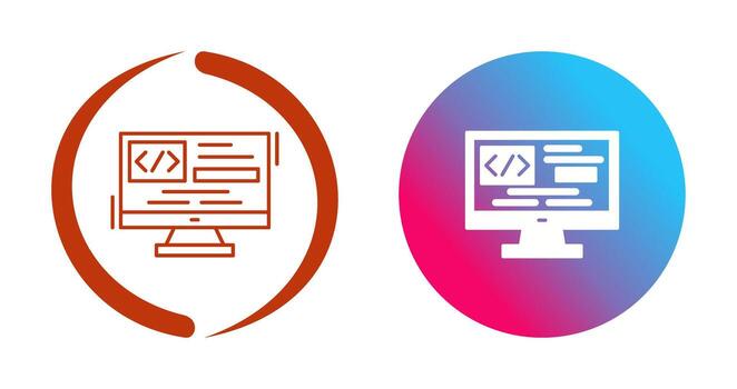 icono de vector de codificación