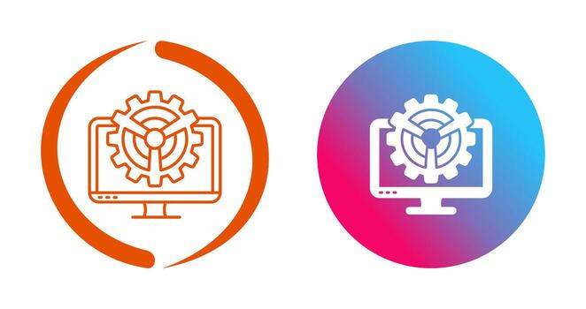 monitor de icono de vector