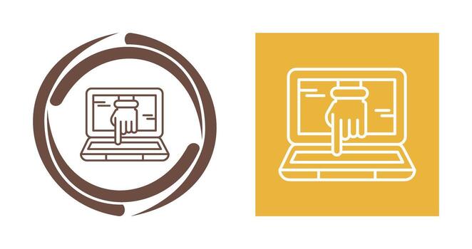 Computer Hacking Vector Icon