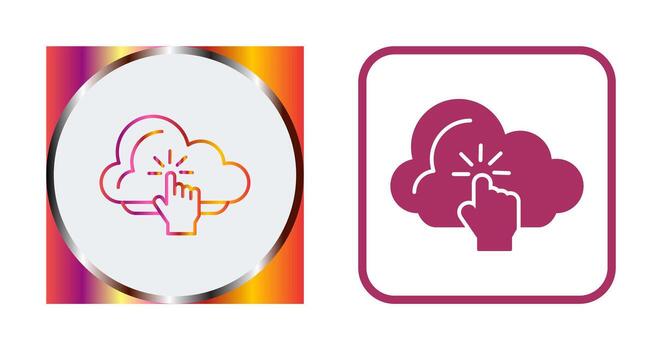 icono de vector de computación en la nube