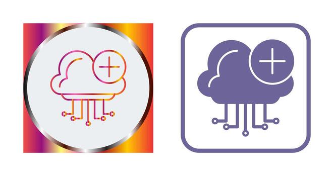 icono de vector de computación en la nube