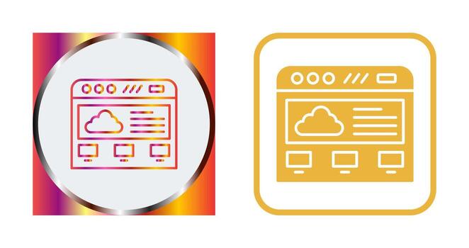 icono de vector de computación en la nube