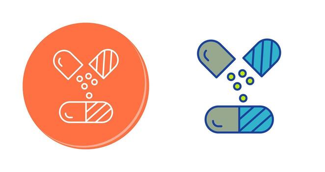 icono de vector de cápsula