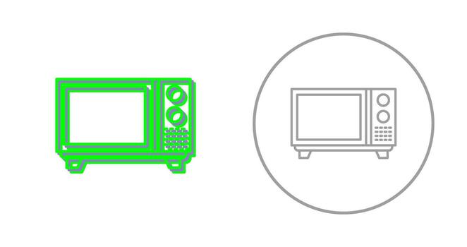 icono de vector de microondas