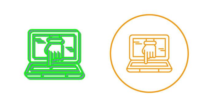 Computer Hacking Vector Icon