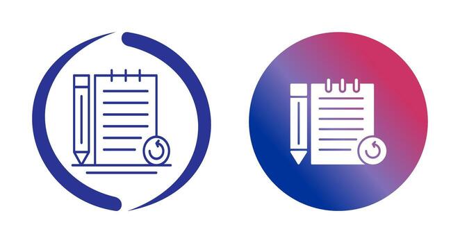 icono de vector de notas revisadas