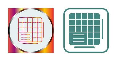 Table Data Vector Icon