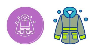 icono de vector de chaqueta de invierno