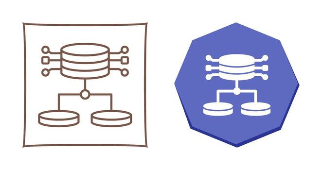 icono de vector de datos estructurados