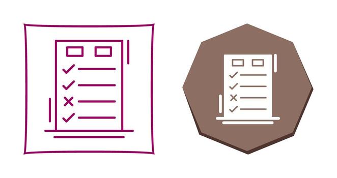 Today to Done CheckList Vector Icon