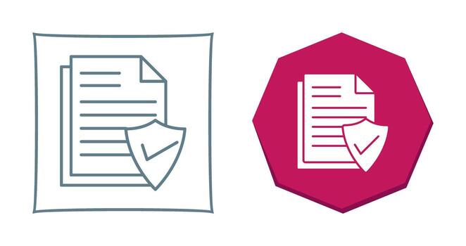 icono de vector de documento válido